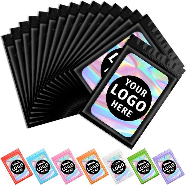 Custom Mylar Holographic Bags With Window（One color or two-color printing）